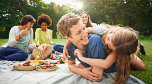 Family having a picnic